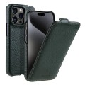 MELKCO MagSafe Skórzane Etui z Klapką do iPhone 15 Pro Max zielone
