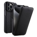 MELKCO MagSafe Skórzane Etui z Klapką do iPhone 15 Pro Max czarne