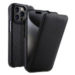MELKCO MagSafe Skórzane Etui z Klapką do iPhone 15 Pro Max czarne