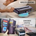 CASEME Etui Portfel Pokrowiec do Samsung Galaxy S25 FE fioletowe