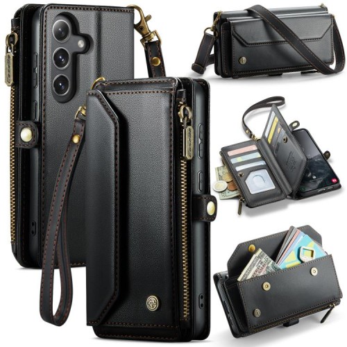 CASEME Etui Portfel Pokrowiec do Samsung Galaxy S25 FE czarne