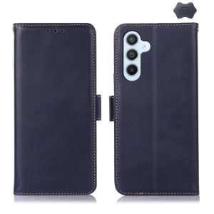 Skórzane Etui Pokrowiec FRID do Samsung Galaxy S25 FE granatowy