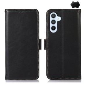 Skórzane Etui Pokrowiec FRID do Samsung Galaxy S25 FE czarny