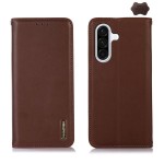 Skórzane Etui Pokrowiec KHAZNEH do Samsung Galaxy S25 FE brązowe