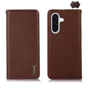 Skórzane Etui Pokrowiec KHAZNEH do Samsung Galaxy S25 FE brązowe