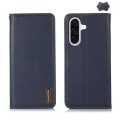 Skórzane Etui Pokrowiec KHAZNEH do Samsung Galaxy S25 FE granatowe