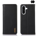 Skórzane Etui Pokrowiec KHAZNEH do Samsung Galaxy S25 FE czarne