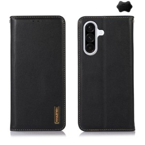 Skórzane Etui Pokrowiec KHAZNEH do Samsung Galaxy S25 FE czarne