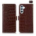 Skórzane Etui Pokrowiec FRID do Samsung Galaxy S25 FE brązowy