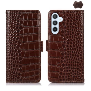 Skórzane Etui Pokrowiec FRID do Samsung Galaxy S25 FE brązowy