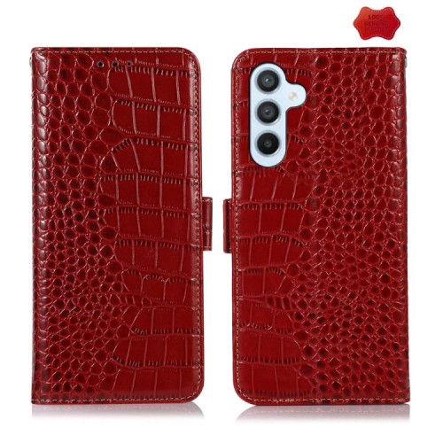 Skórzane Etui Pokrowiec FRID do Samsung Galaxy S25 FE czerwony