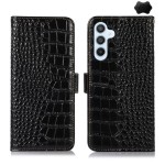 Skórzane Etui Pokrowiec FRID do Samsung Galaxy S25 FE czarny