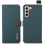Skórzane Etui Pokrowiec KHAZNEH FRID do Samsung Galaxy S25 FE zielone