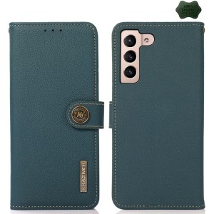 Skórzane Etui Pokrowiec KHAZNEH FRID do Samsung Galaxy S25 FE zielone