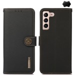 Skórzane Etui Pokrowiec KHAZNEH FRID do Samsung Galaxy S25 FE czarne