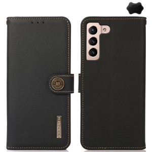 Skórzane Etui Pokrowiec KHAZNEH FRID do Samsung Galaxy S25 FE czarne