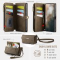 CASEME Etui Portfel Pokrowiec RFiD do Samsung Galaxy S25 FE brązowe