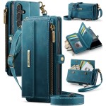 CASEME Etui Portfel Pokrowiec RFiD do Samsung Galaxy S25 FE zielone