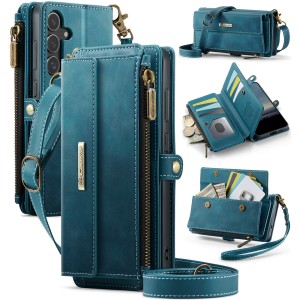 CASEME Etui Portfel Pokrowiec RFiD do Samsung Galaxy S25 FE zielone