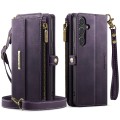 CASEME Etui Portfel Pokrowiec RFiD do Samsung Galaxy S25 FE fioletowe