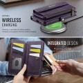 CASEME Etui Portfel Pokrowiec RFiD do Samsung Galaxy S25 FE fioletowe