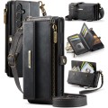 CASEME Etui Portfel Pokrowiec RFiD do Samsung Galaxy S25 FE czarny