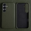 Skórzane Magnetyczne Etui Obudowa do Samsung Galaxy S25 FE zielone