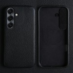 Skórzane Magnetyczne Etui do Samsung Galaxy S25 FE czarne