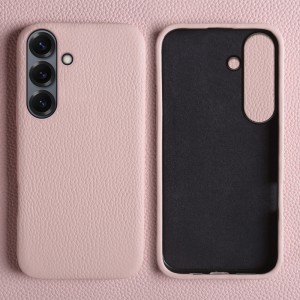 Skórzane Magnetyczne Etui do Samsung Galaxy A57 różowe