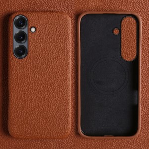Skórzane Magnetyczne Etui do Samsung Galaxy A57 brązowe