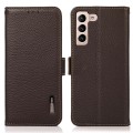 Skórzane Etui Pokrowiec FRID do Samsung Galaxy S25 FE brązowy