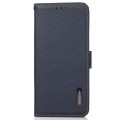 Skórzane Etui Pokrowiec FRID do Samsung Galaxy A37 niebieski