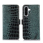 Skórzane Etui Pokrowiec FRID do Samsung Galaxy A37 zielony