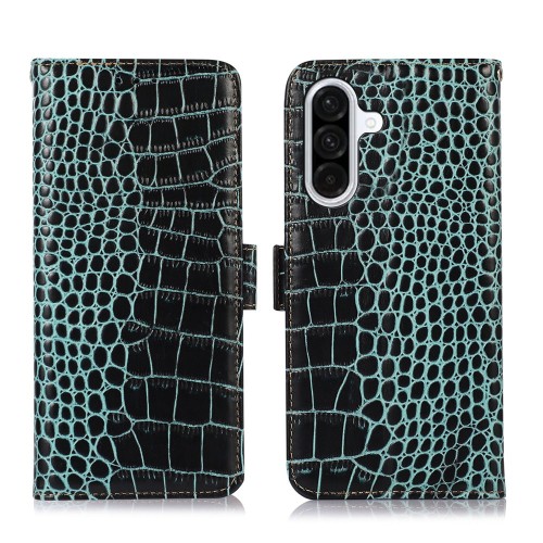 Skórzane Etui Pokrowiec FRID do Samsung Galaxy A37 zielony