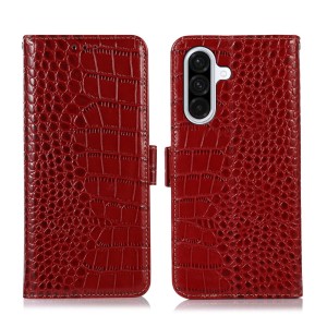 Skórzane Etui Pokrowiec FRID do Samsung Galaxy A37 czerwony
