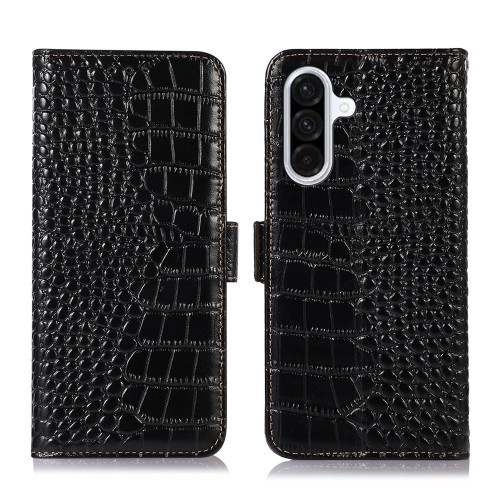 Skórzane Etui Pokrowiec FRID do Samsung Galaxy A37 czarny