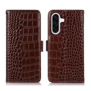 Skórzane Etui Pokrowiec FRID do Samsung Galaxy A57 brązowy
