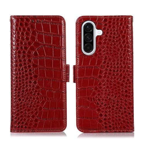 Skórzane Etui Pokrowiec FRID do Samsung Galaxy A57 czerwony