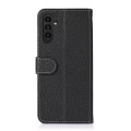 Czarne Skórzane Etui Pokrowiec do Samsung Galaxy A37