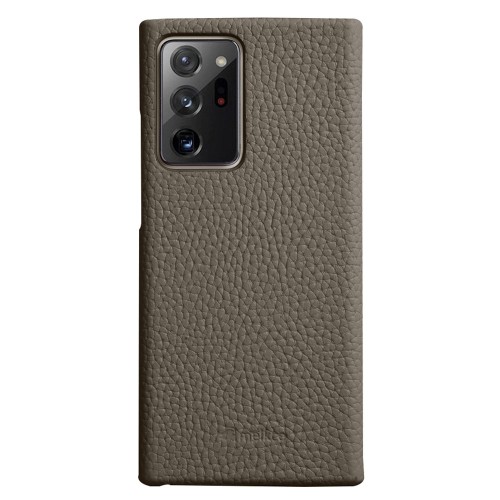 MELKCO Skórzane Etui Obudowa Plecki do Samsung Galaxy Note 20 Ultra szare