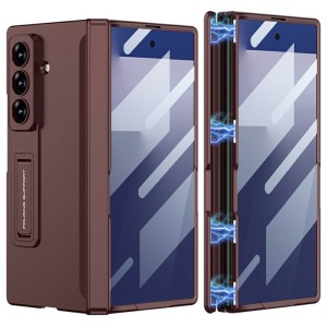 Etui Ochronne ze Szkłem GKK do Samsung Galaxy Z Fold7 5G bordowe