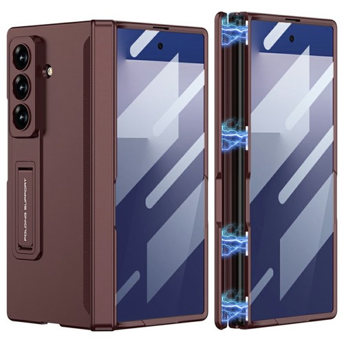 Etui Ochronne ze Szkłem GKK do Samsung Galaxy Z Fold7 5G bordowe