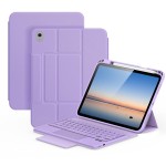 Dux Ducis YK Series Etui Klawiatura Gładzik do iPad 2025 / iPad 10.9 2022 fioletowe