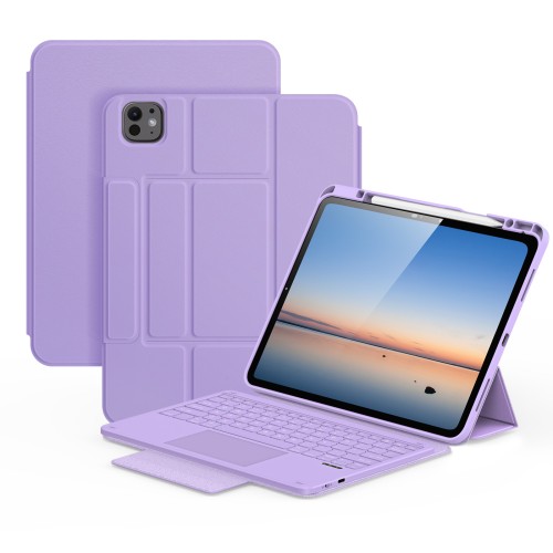 Dux Ducis YK Series Etui Klawiatura Gładzik do iPad Pro 13 2025/2024 fioletowe