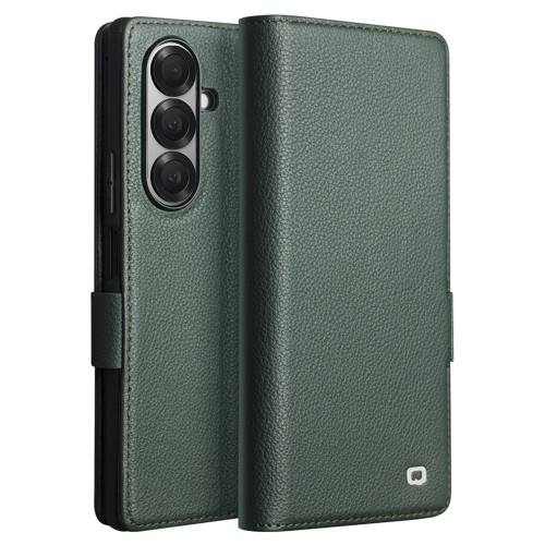QIALINO Eleganckie Skórzane Etui do Samsung Galaxy Z Fold7 5G zielone