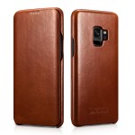 iCARER Skórzany Pokrowiec Samsung Galaxy S9 brązowy