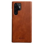 Melkco Skórzane Etui Obudowa do Samsung Galaxy S22 Ultra 5G brązowe