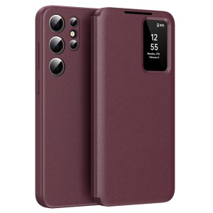Etui Pokrowiec Smart Cover do Samsung Galaxy S22 Ultra bordowe