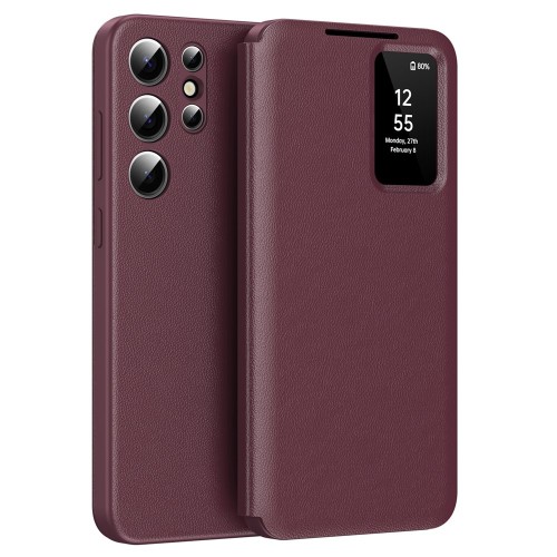 Etui Pokrowiec Smart Cover do Samsung Galaxy S22 Ultra bordowe