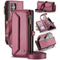 CASEME Etui Pokrowiec Portfel do Samsung Galaxy S22 Ultra czerwone